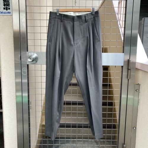 stein シュタイン 19AW TWO TUCK WIDE TROUSERS S グレーイッシュ