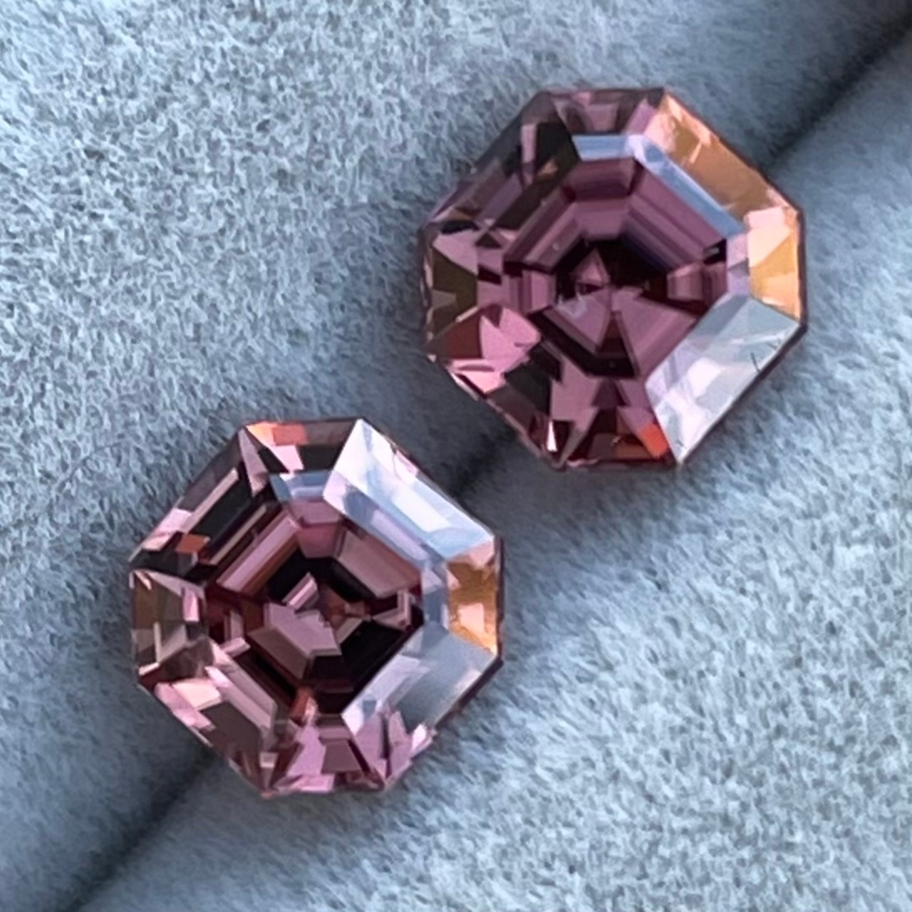 【2ピースペアのセット販売】 ジルコン アッシャーカット ③約5.4-5.5mm - タンザニア産