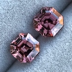 【2ピースペアのセット販売】 ジルコン アッシャーカット ③約5.4-5.5mm - タンザニア産