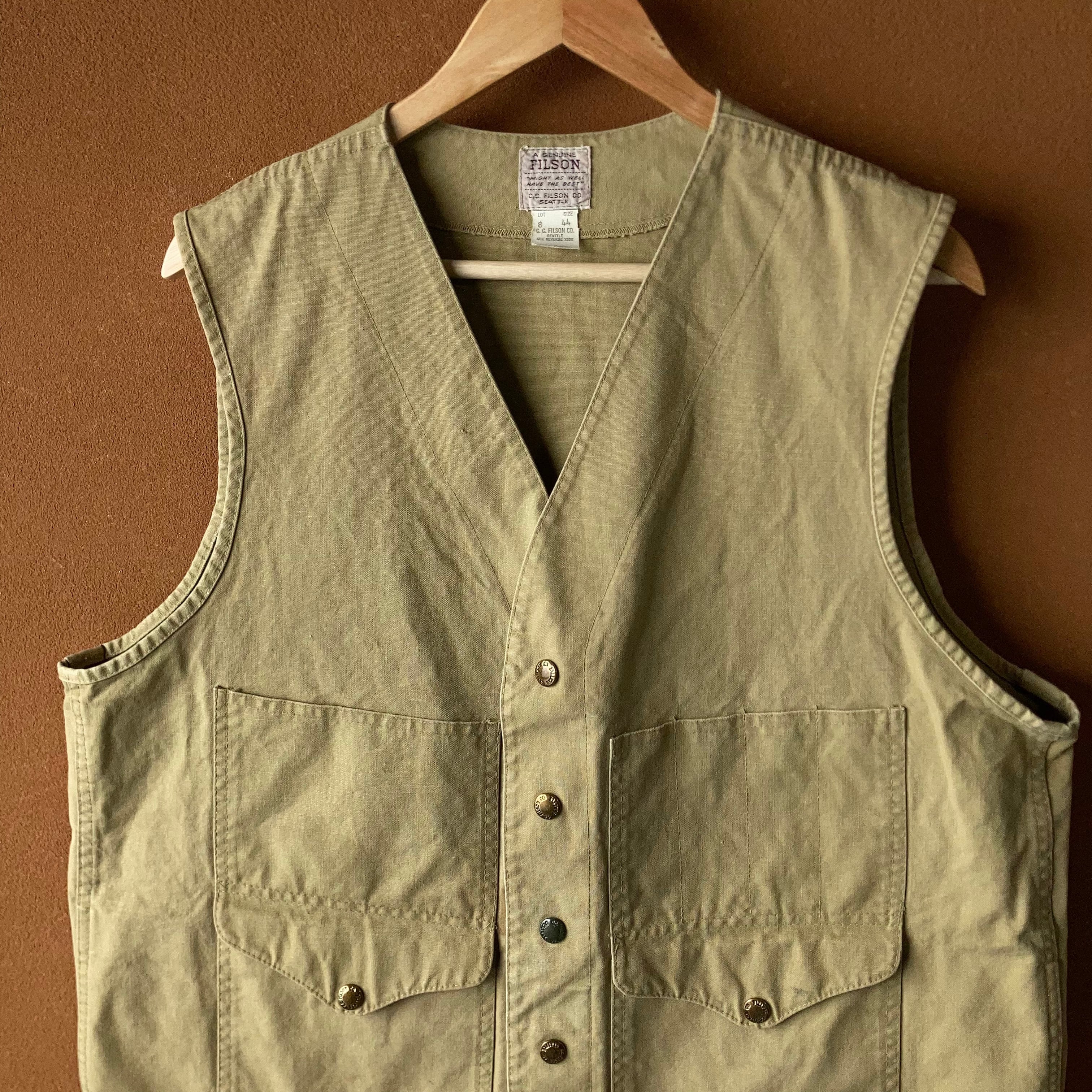 70's FILSON ダックハンティングベスト ベージュ SIZE 44 70's FILSON ダックハンティングベスト ベージュ SIZE 44