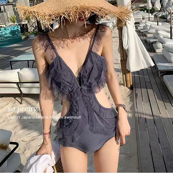 ビキニ かわいい レース フリル モノキニ SEXY 人気新作 MY7-KDS2201