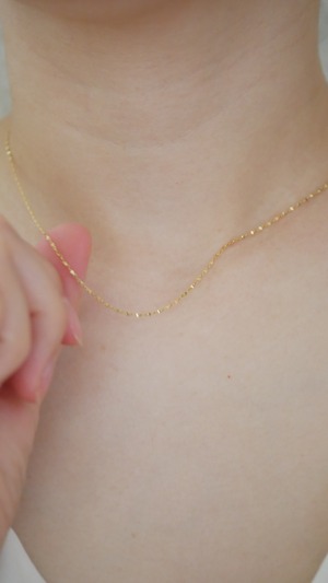- 316L -    slide  bright  chain  necklace  (N104)
