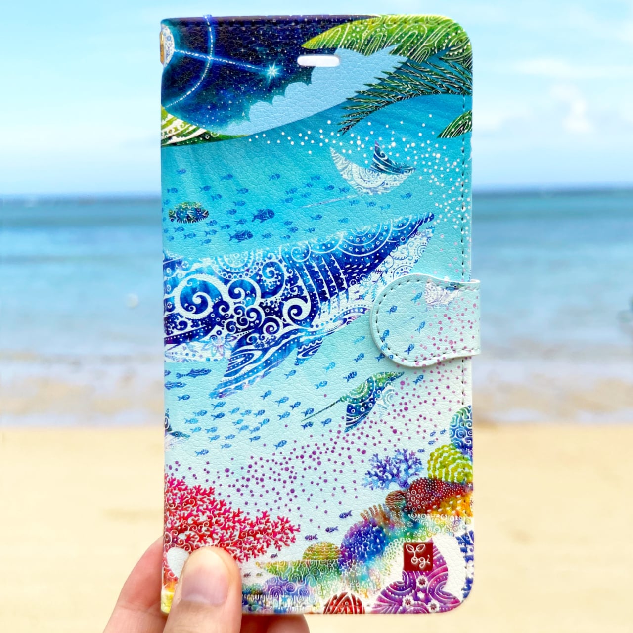 海の星〜満月の夜〜』手帳型スマホケース【受注生産・送料無料
