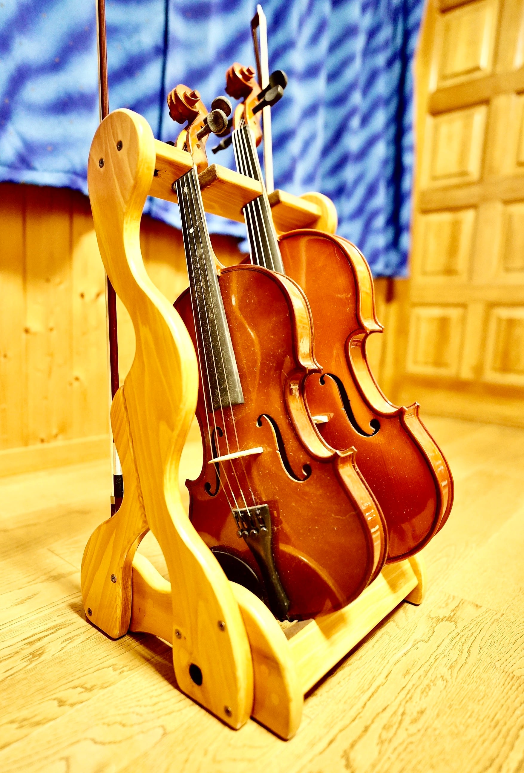 バイオリン・ヴィオラスタンド | 手作り木工 レスポーラー夢工房