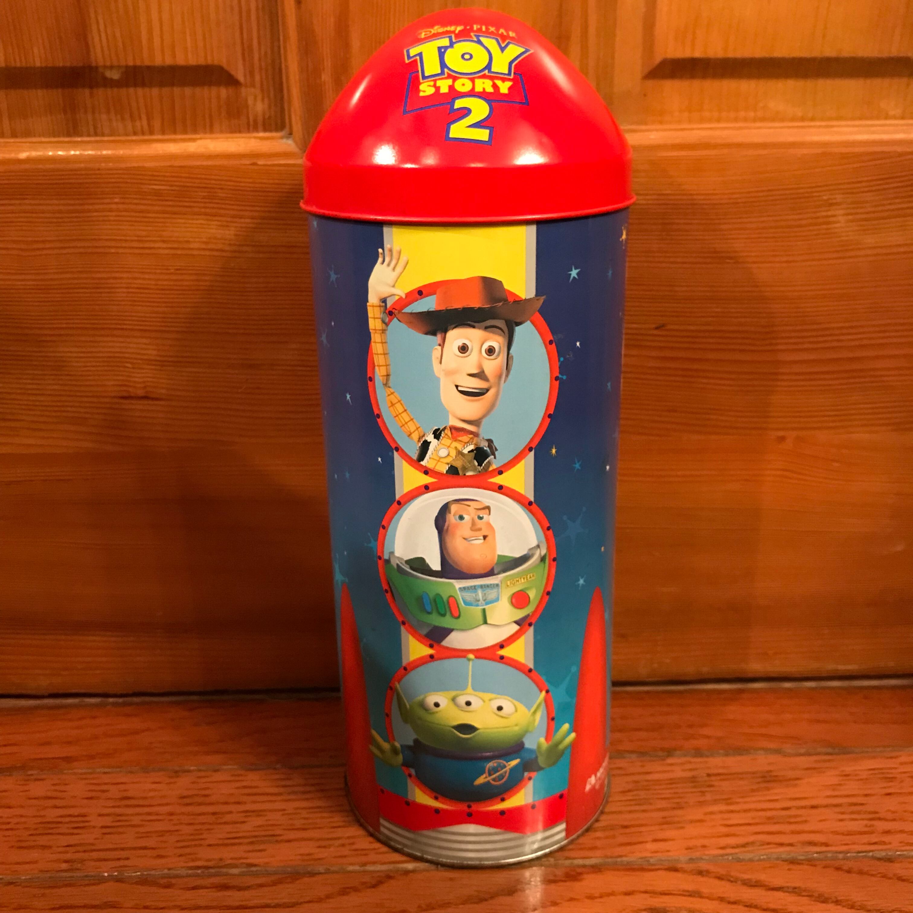 トイストーリー2 ヴィンテージのティン缶 Toy Story 2 レトロな