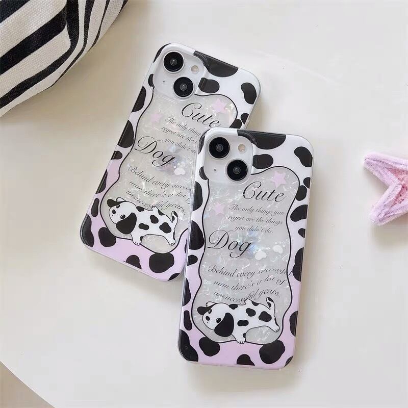 iPhoneケース iPhone14 iPhone13 シェル風 ダルメシアン 101匹わん