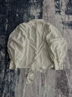 "UNKNOWN" Puff Sleeve Shirts with Tie