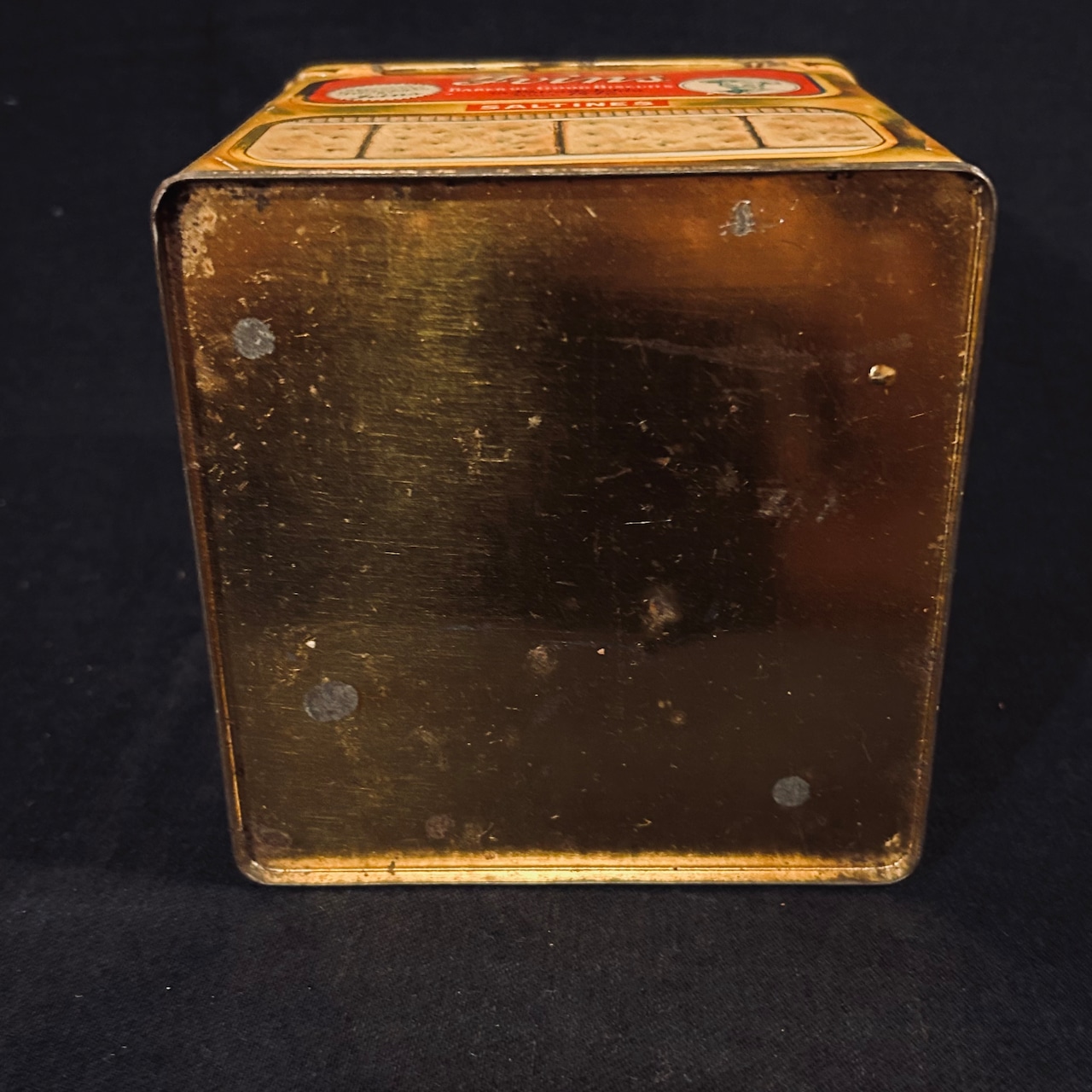 1920s アイヴィンズ ソルティン クラッカー ヴィンテージ ティン缶 IVINS “SALTINES” Cracker Tin T-684