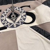 LANCEL ランセル キルティング切替 デザイン ハーフジップ スウェット トレーナー サイズ M /メンズ/日本製