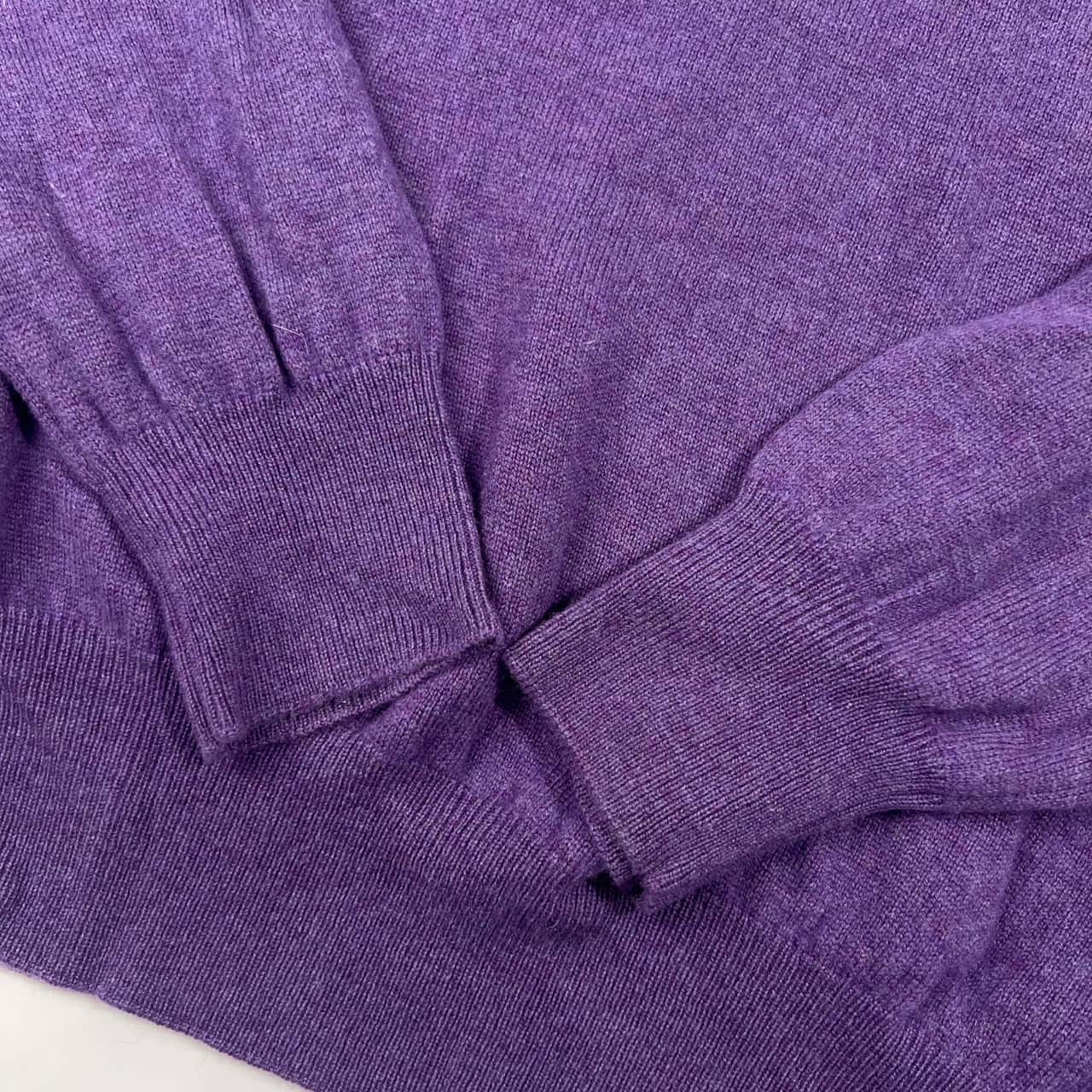 Polo by Ralph Lauren ラルフローレン Vネック ウール ニット セーター L/パープル メンズ