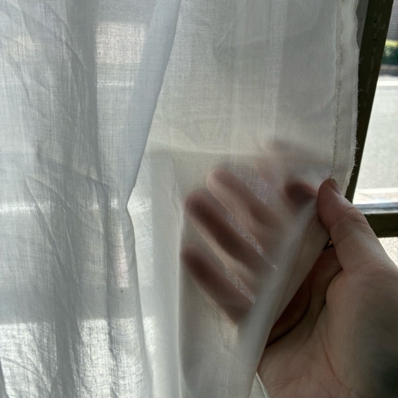 TOPANGA Homefurnishing India Cotton Voile curtain インド コットンボイルカーテン 110×240cm ホワイト 白 綿 ナチュラル 間仕切り 掃き出し窓 ベランダ レースカーテン 薄手 カーテンポール 暖簾