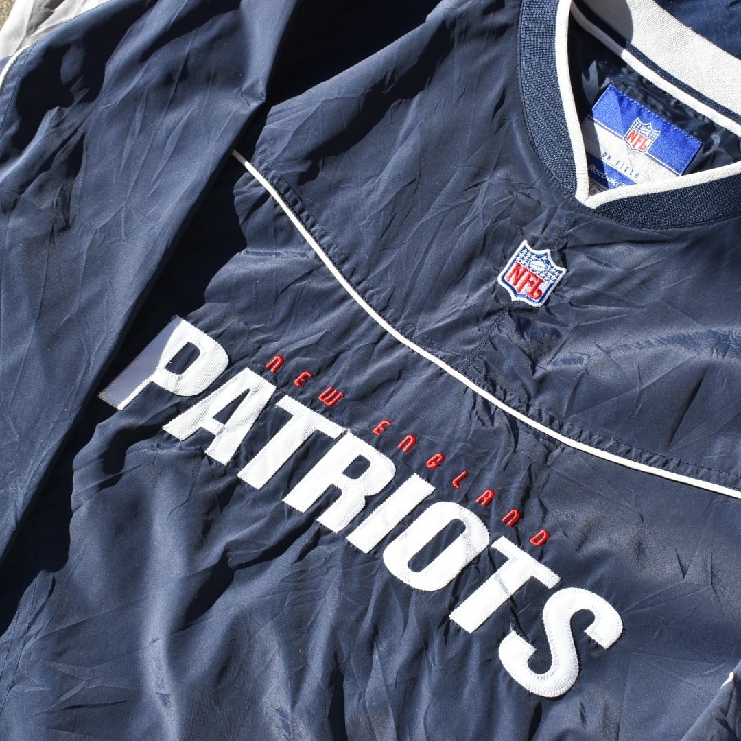 NFL Reebok Vネック PATRIOTS 刺繍ロゴポリエステルジャケット | 古着