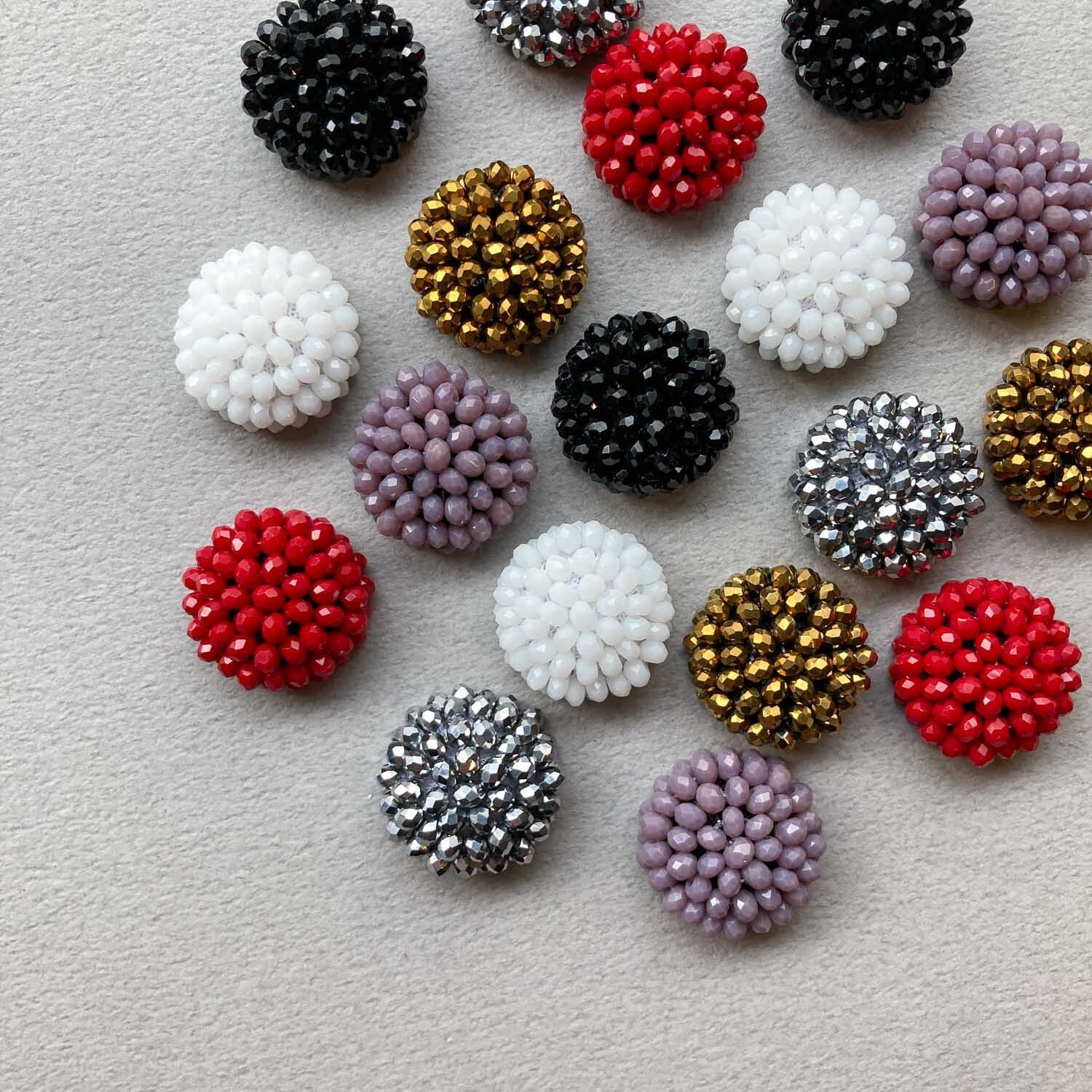 フラワーボタンカボション2 ボタンカボション☆2個 d-28 花⁄フラワー⁄ボタン⁄カボション