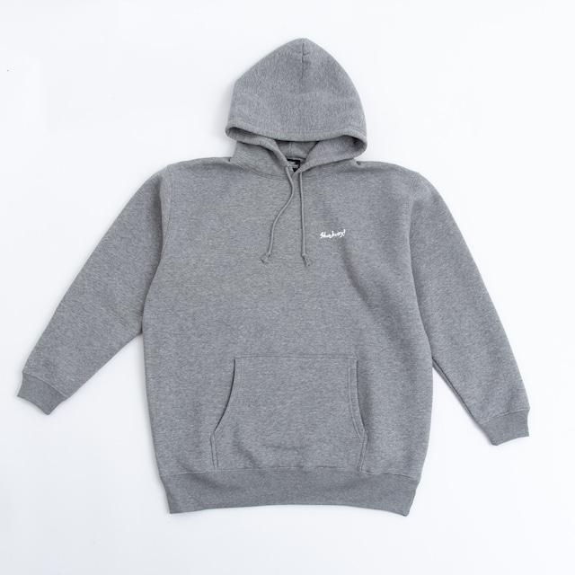 SHOEHURRY! SMALL LOGO SWEAT HOODIE (HEATHER GRAY/WHITE) | 裏起毛パーカー(ヘザーグレー/ホワイト)