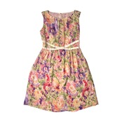 TOCCA トッカ 花柄 ノースリーブ フレアワンプース 0/マルチカラー