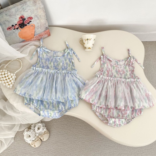 【BABY】レインボーチュールキャミソールボディスーツ - 5