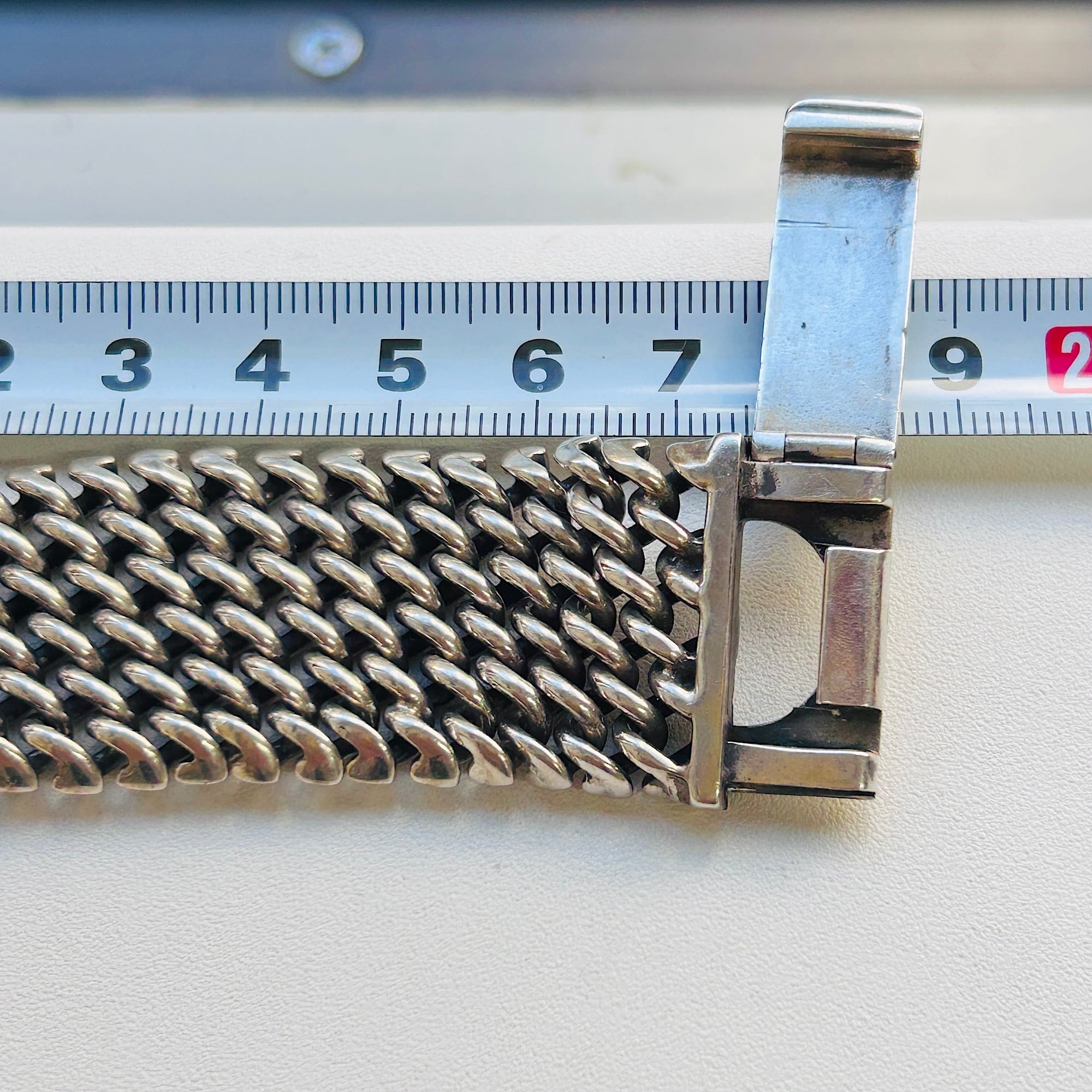 100g シルバー925 WIDEチェーンベルトブレスレット | Milo Antiques