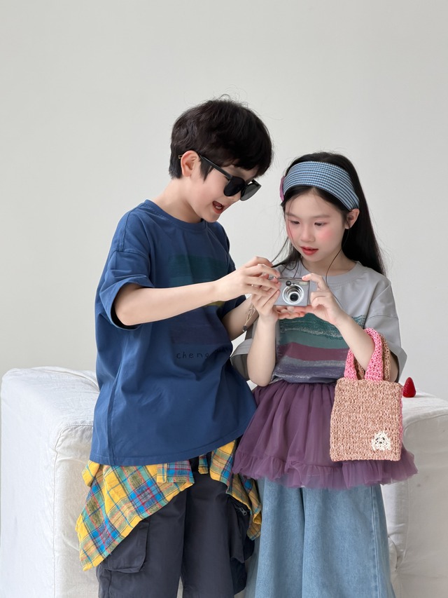 【KID】オーロラプリズムプリント半袖クルーネックTシャツ - 14