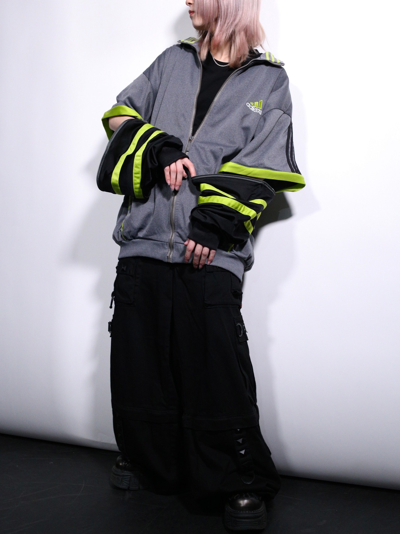 "adidas" multi 3-stripes and back logo design track jacket - 2