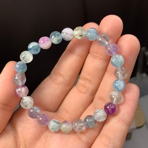 3 色合い綺麗✩エンジェルフェザーフローライトブレスレット