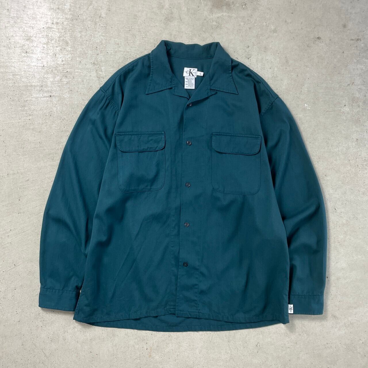 90年代 Calvin Klein Jeans カルバンクライン オープンカラーシャツ 