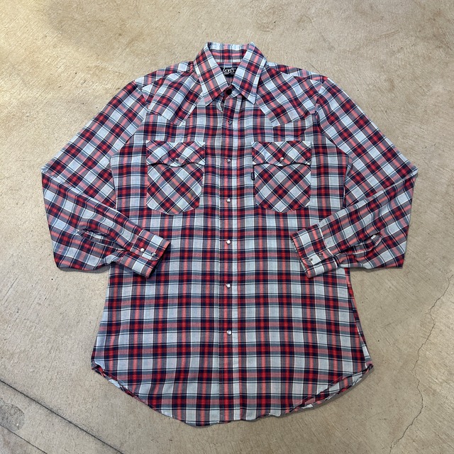 1970s LEVI'S BIG E WESTERN CHECK SHIRT
