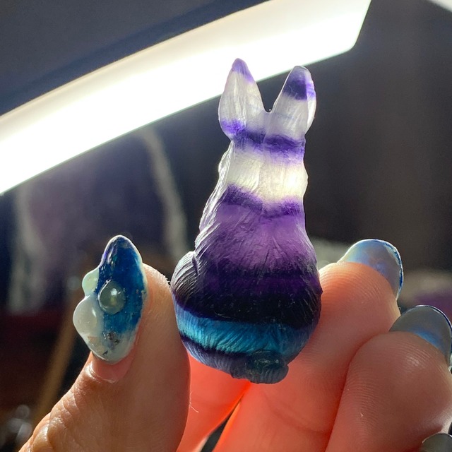 3.フローライト親子うさぎが住む世界☆