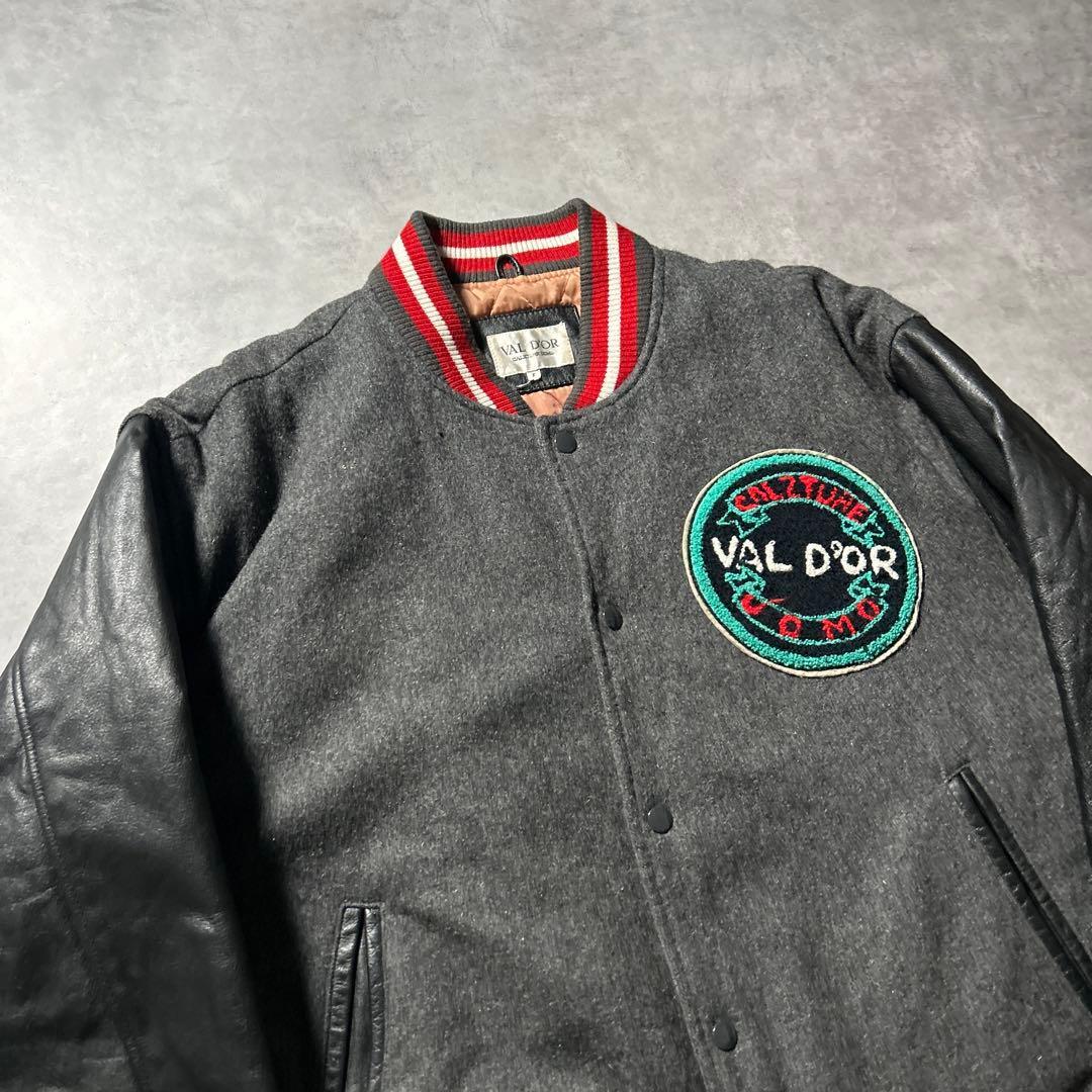 【NA】VALDORヴィンテージ ワッペン カレッジロゴ レザー スタジャン NA】VALDORヴィンテージ ワッペン カレッジロゴ レザー スタジャン
