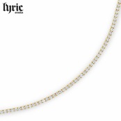 3mm 45cm  luxury tennis necklace gold