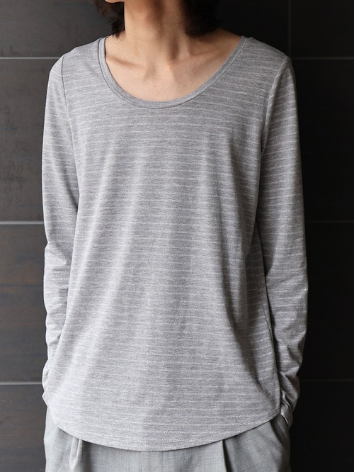 glitter border long sleeve top