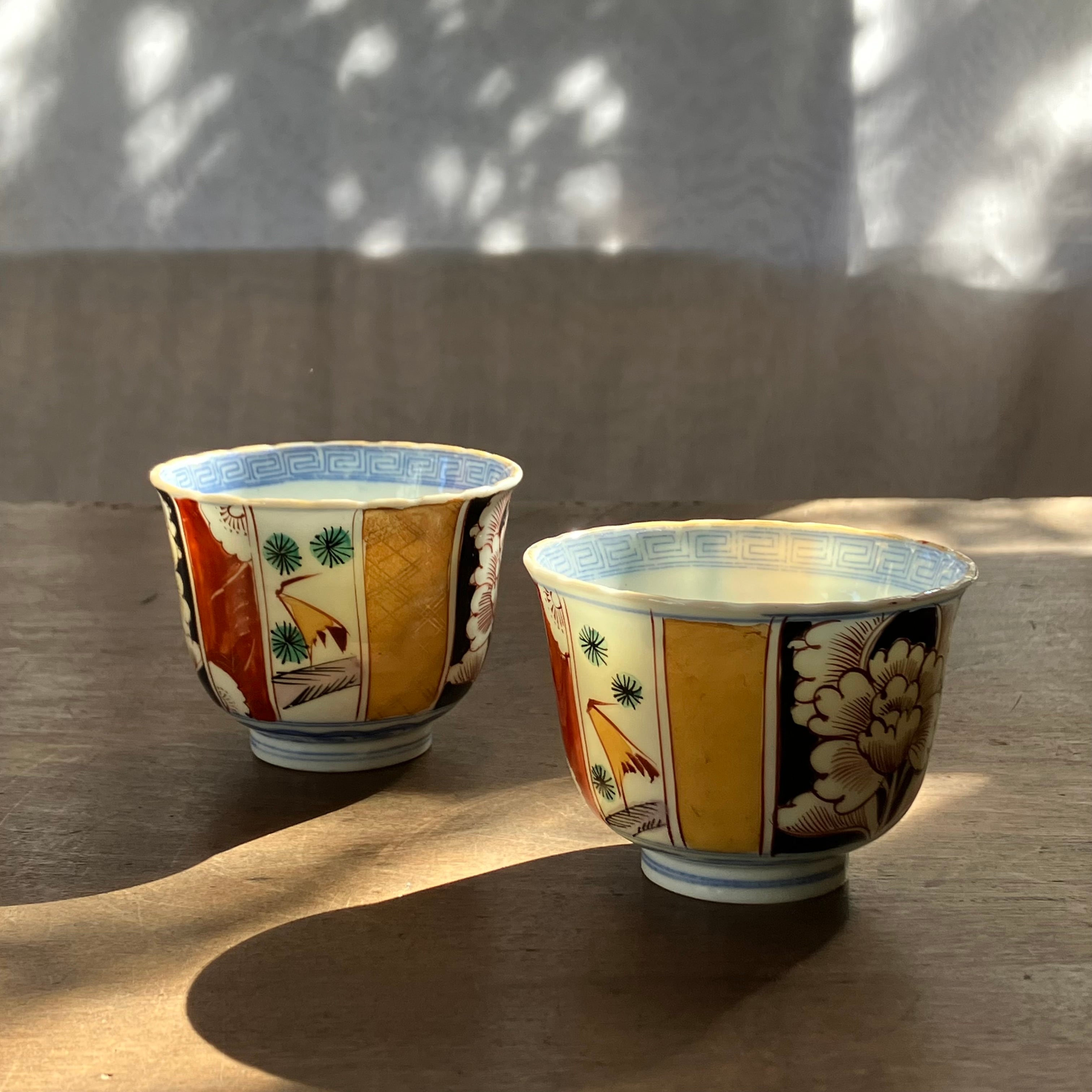古伊万里　湯呑み 古伊万里/錦絵湯呑 | 夏ノ庭 アトリエギャラリー・書架（喫茶室）