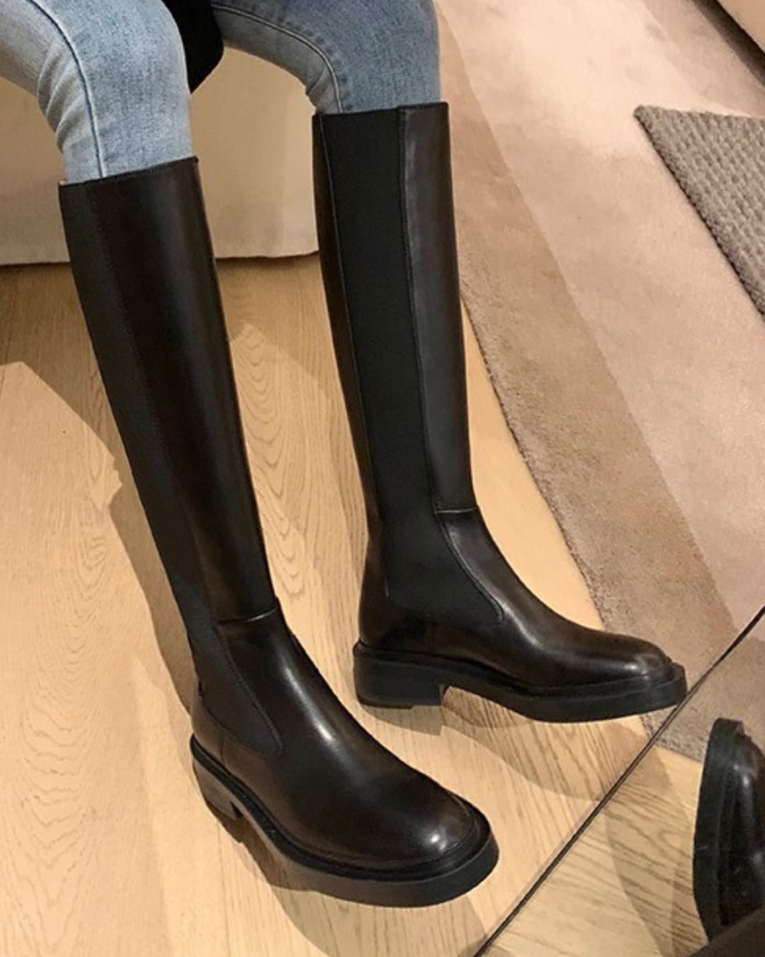 サイドゴアロングブーツ G24005