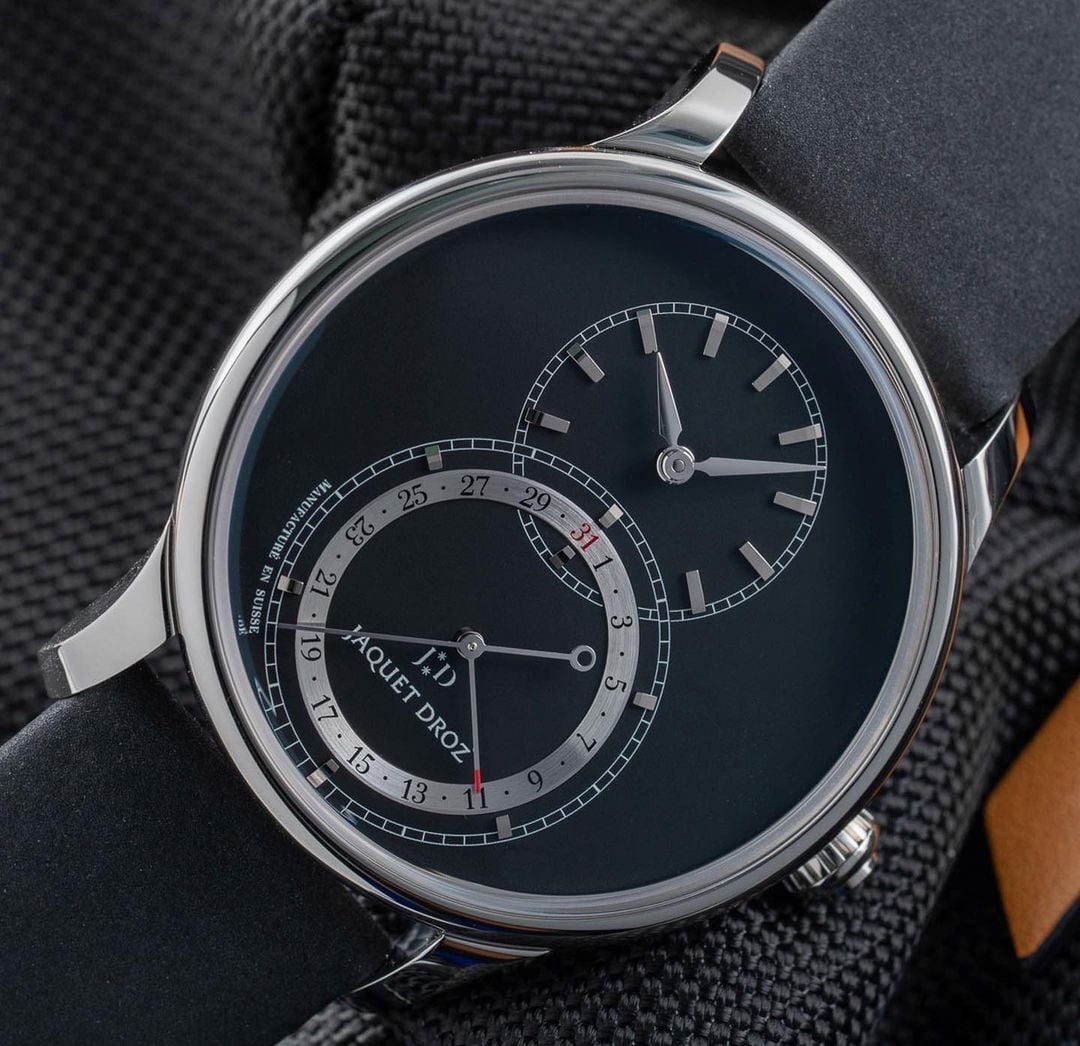 【JAQUET DROZ ジャケ・ドロー】GRANDE SECONDE QUANTIÈME　グラン・セコンド カンティエーム（マットブラック）／国内正規品 腕時計