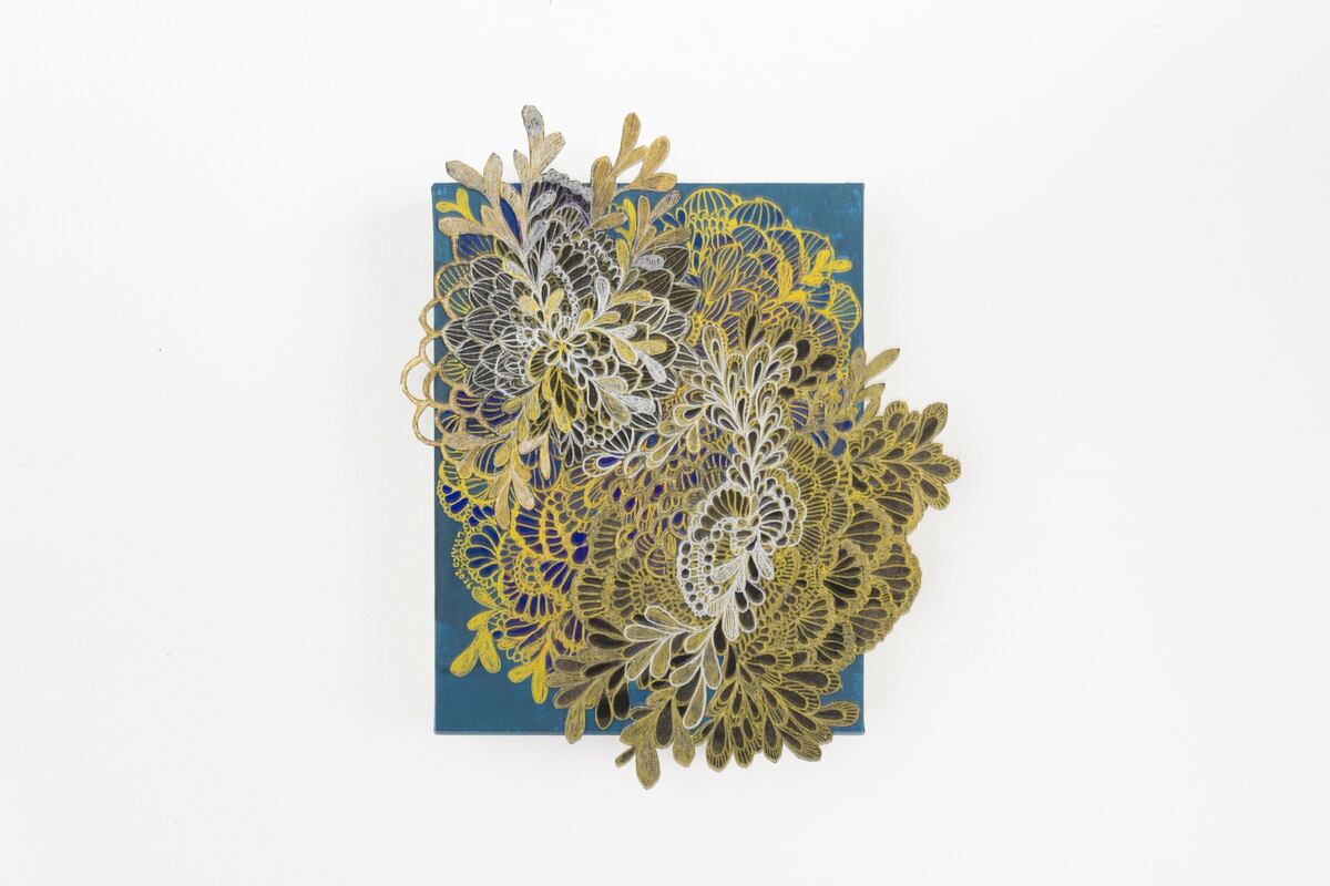 「めいそうドローイング　ざわめくⅢ」岩井尚子 作