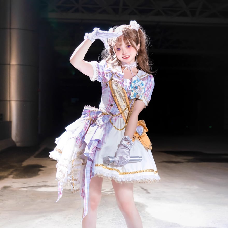 アイドル衣装 コンカフェ衣装　薄紫 金 白 ♡様ご確認用♡ アイドル衣装 カラーオーダー コンカフェ衣装
