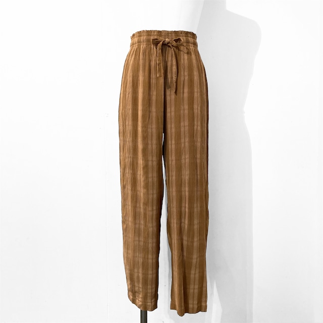 Brown Plaid Easy Pants / ブラウンチェックイージーパンツ