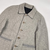 リバーシブル Aquascutum アクアスキュータム アンゴラ混 ウール ジャケット 11/グレー レディース