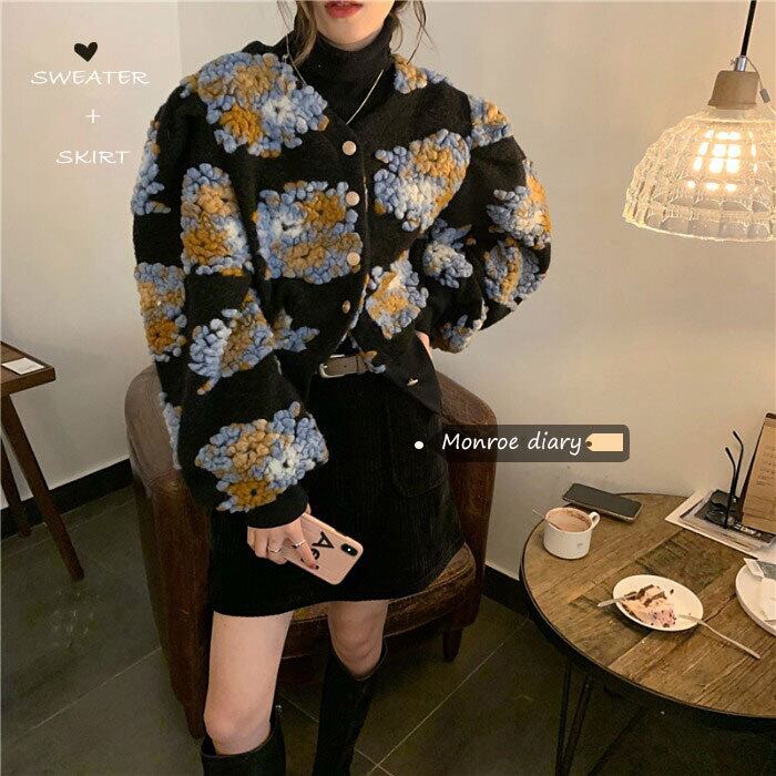 スタイルスタンダードコート スカート セット オータムウィンター薄手 レトロ 秋物 冬物 モンロー29057400612