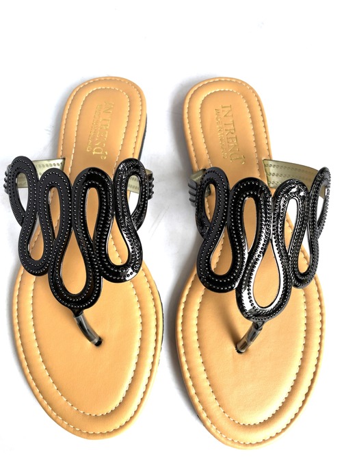 サンダル シューズ トングサンダル 23.0cm〜24.5cm   ビーチサンダル 夏 エスニック アジアン リゾートサンダル 上品サンダル カジュアルサンダル きれいめサンダル ＊ アジアン雑貨No.23 ブラック Ru-506