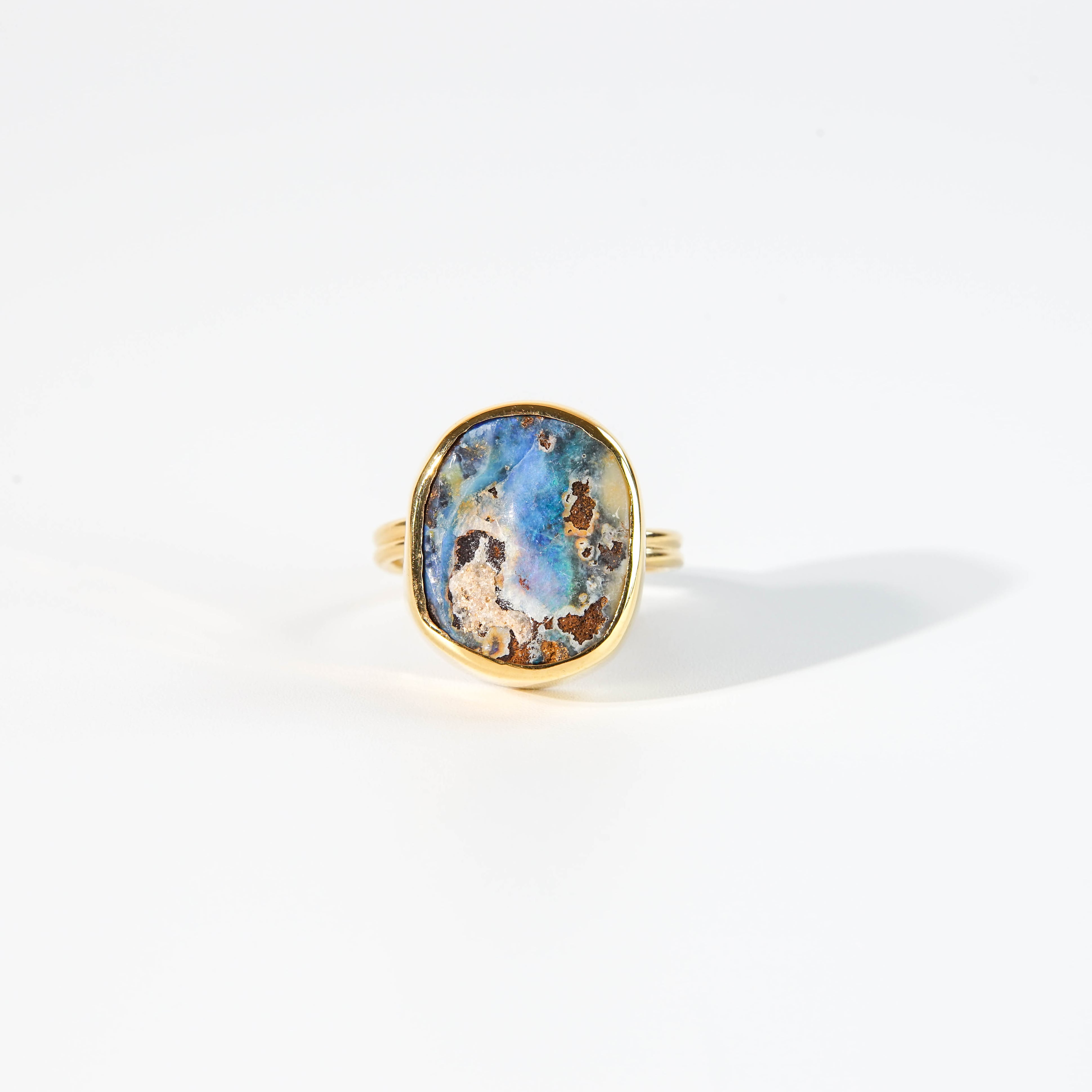free size】ボルダーオパール リング（No.67) | YUEN jewelry