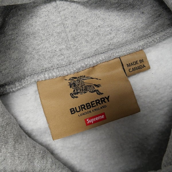 Size【L】 SUPREME シュプリーム ×Burberry 22SS Box Logo Hooded