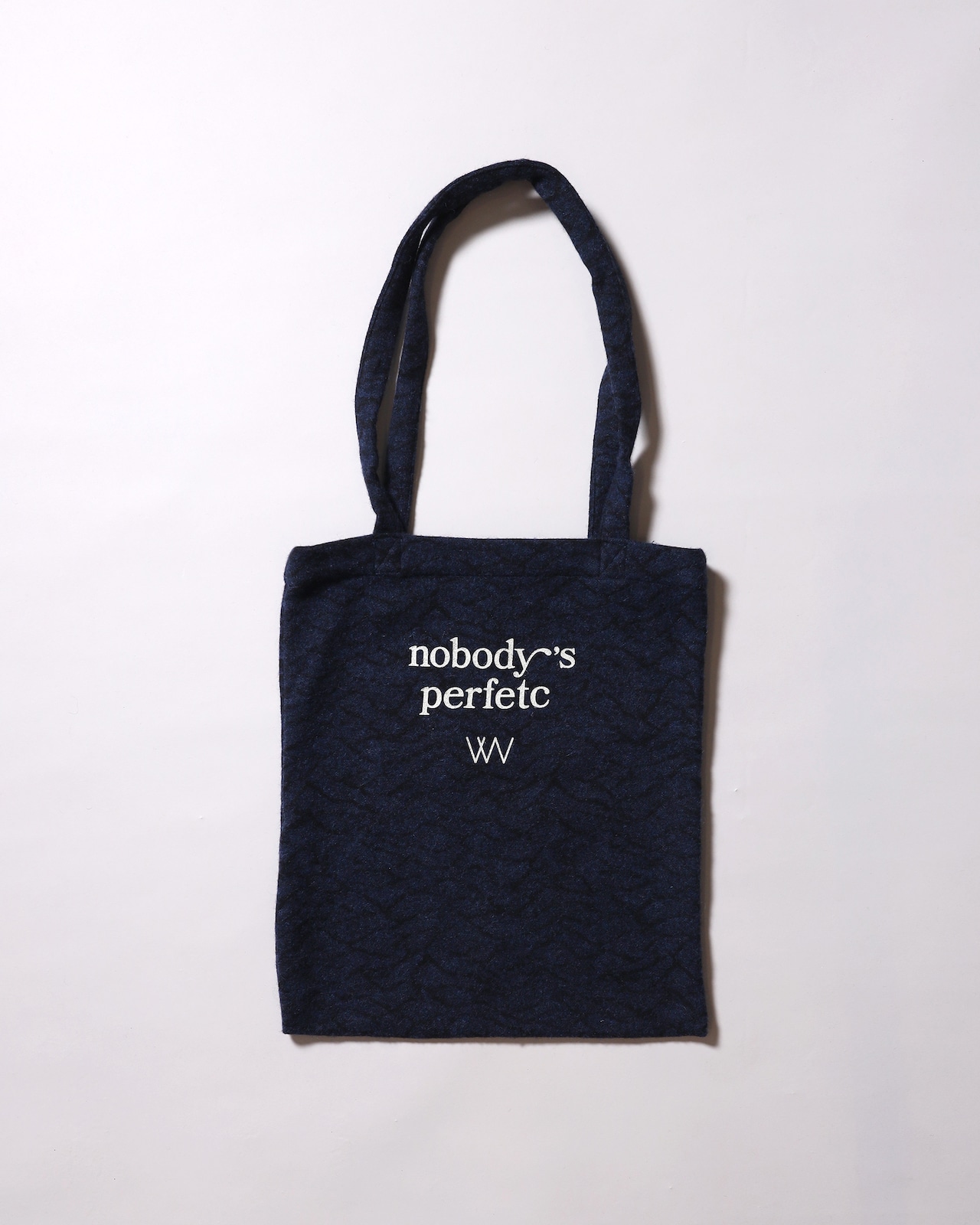 WV Original / nobody’s perfetc Tote Bag - Blue Wave Wool