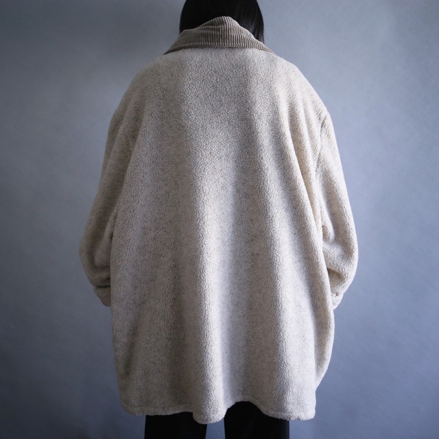 "reversible" boa fleece × shakashaka XXX over silhouette jacket coat