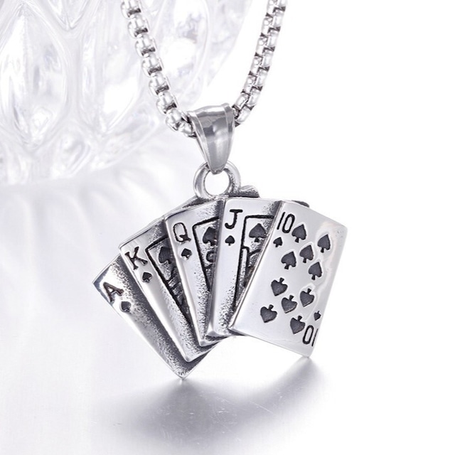 Spade Straight Pendant Necklace / スペード ストレート ペンダント ネックレス