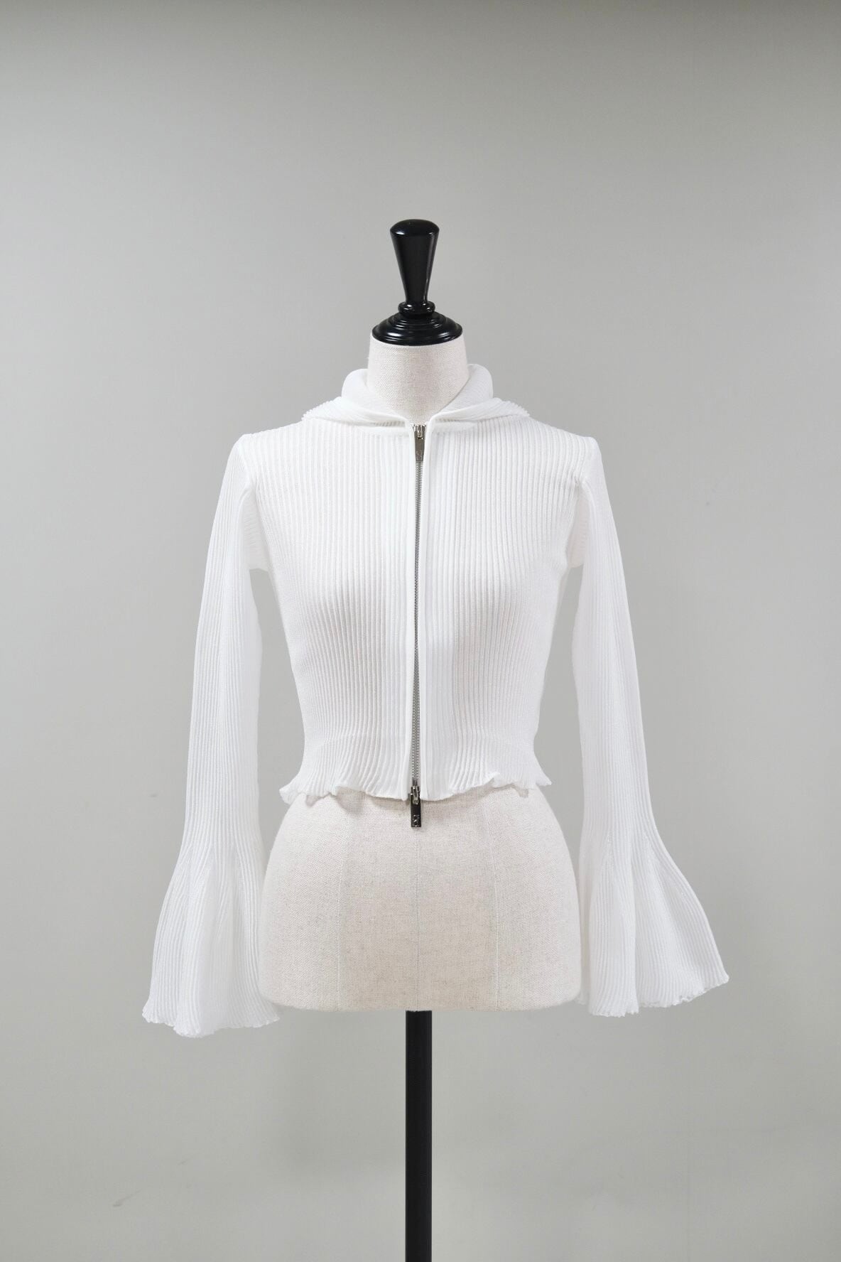 CFCL】HYPHA LUCENT GLITTER HOODIE JACKET -WHITE OPAL- | loop