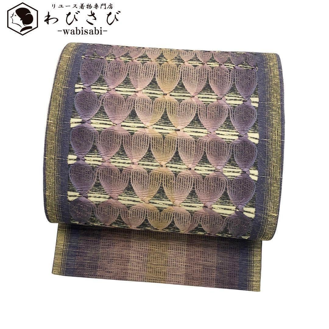 夏帯 袋帯 西陣 ひなや工房 グラデーションに美しい織模様 O-2832 