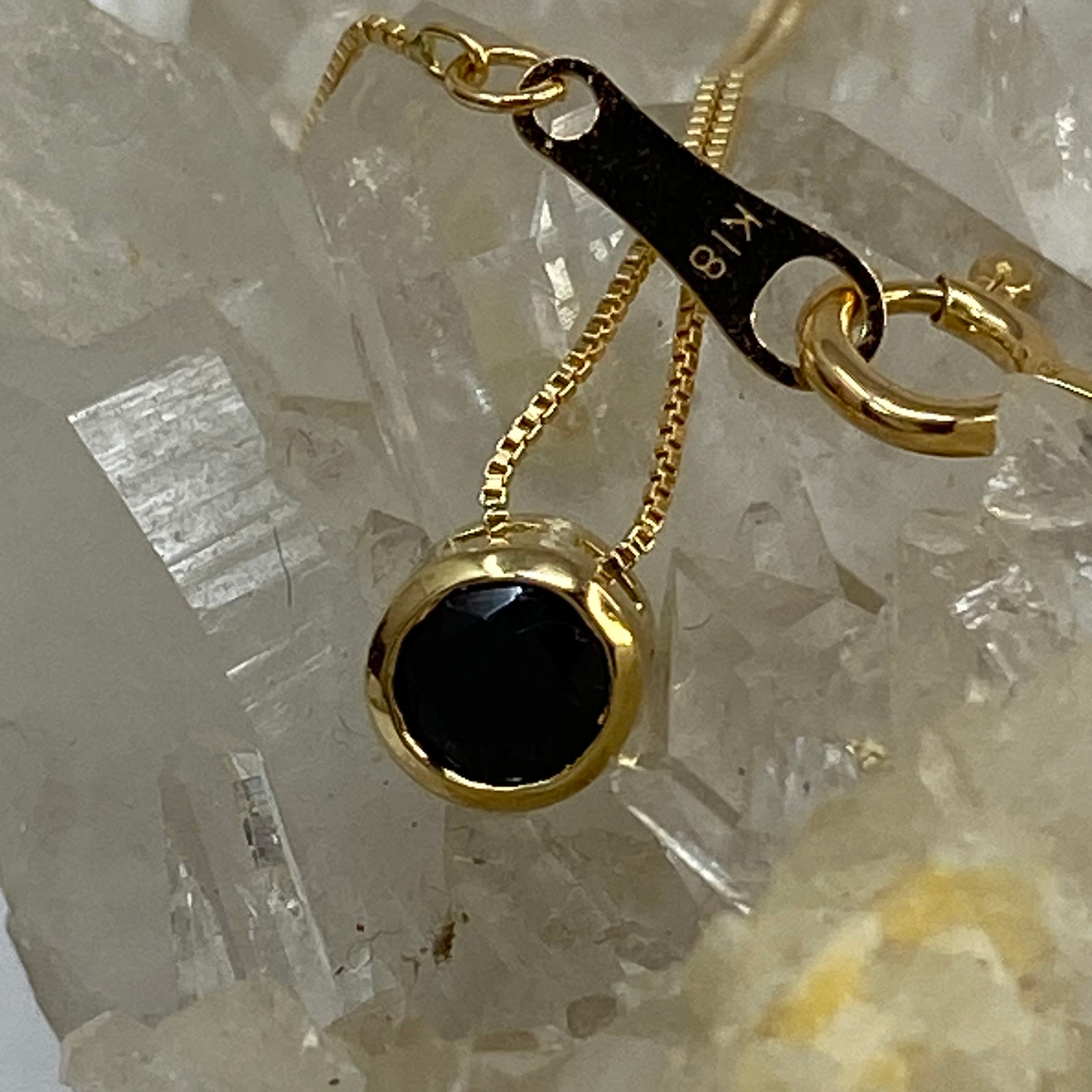 k18YG AU750 18金 天然ブラックダイヤモンド 0.29ct-