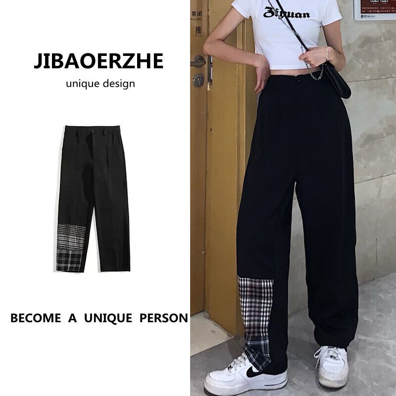 サマースタンダードルーズレディースハイウェストウェストカジュアルパンツ レトロ 夏物 ステッチ ケッペル46059963632