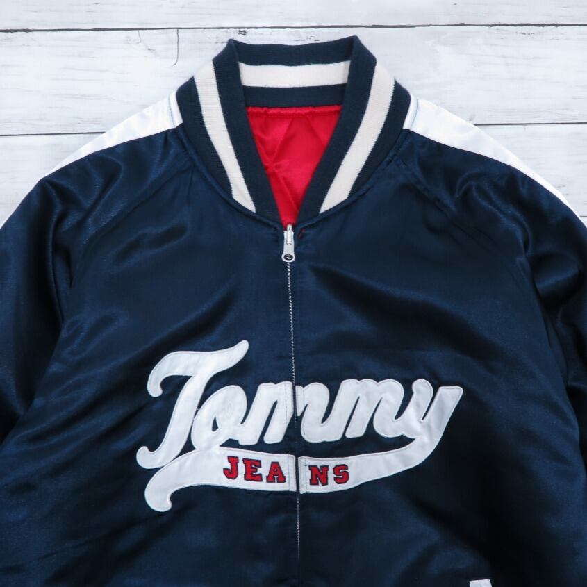 TOMMY JEANS トミージーンズ リバーシブル サテンスタジャン トミーヒルフィガー メンズ XLサイズ | REPRESENT  ONLINESTORE powered by BASE