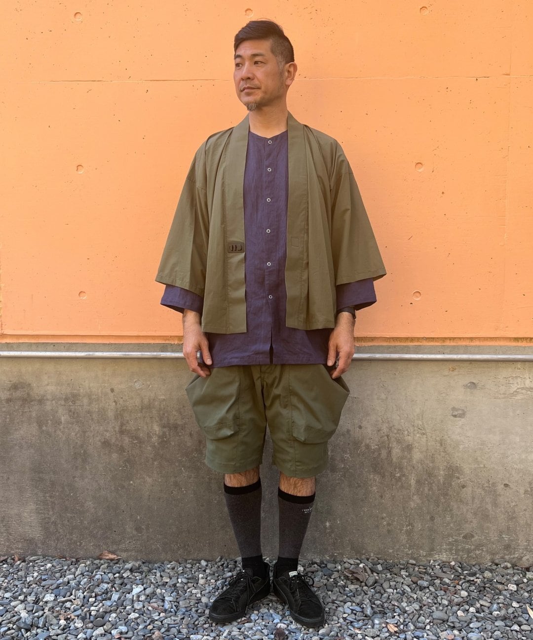 TROVE x 岡部文彦 BIG POCKET SHORTS Ver:13 KHAKI GREEN TROVE x 岡部文彦 BIG POCKET SHORTS Ver:13 KHAKI GREEN